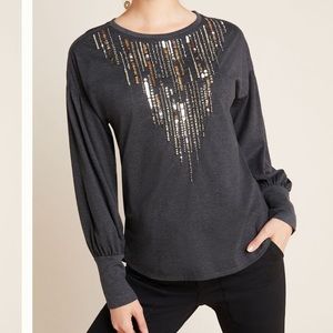 NWOT ANTHROPOLOGIE CHIARA SEQUINED TOP